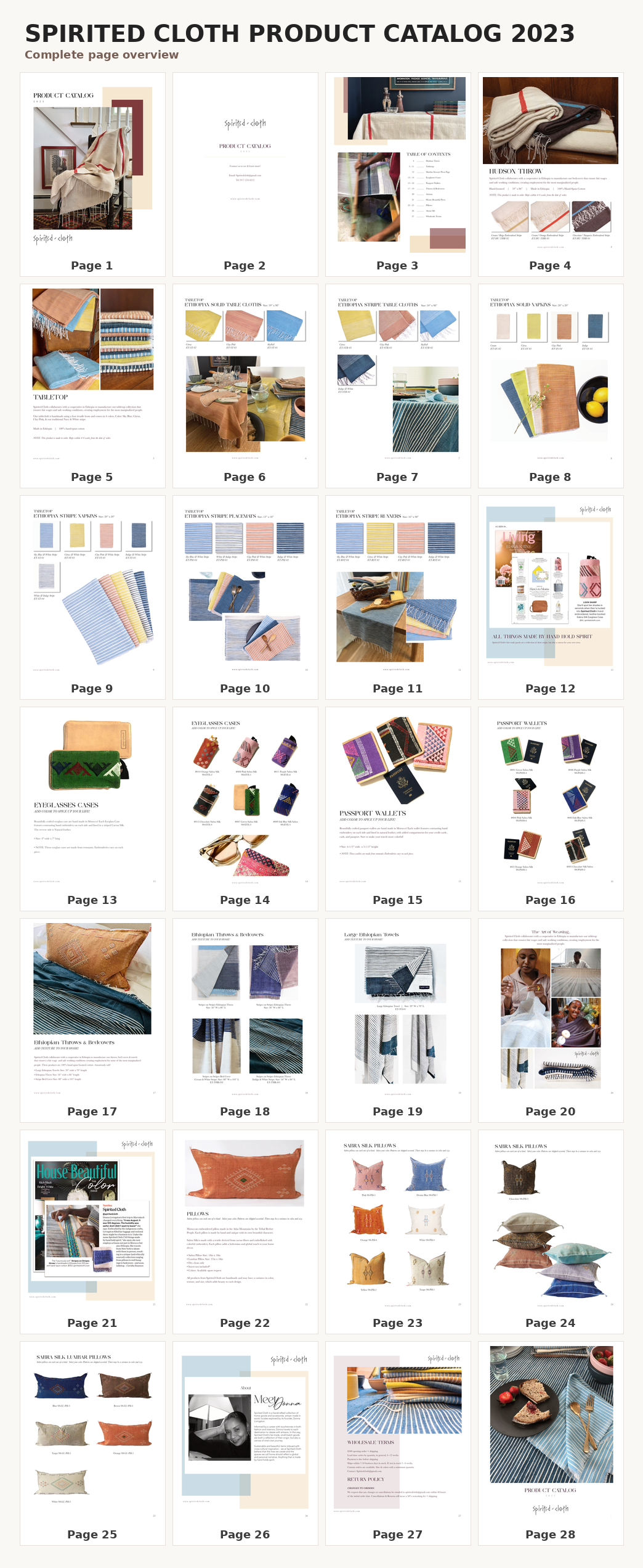 Spirited Cloth Catalog Design