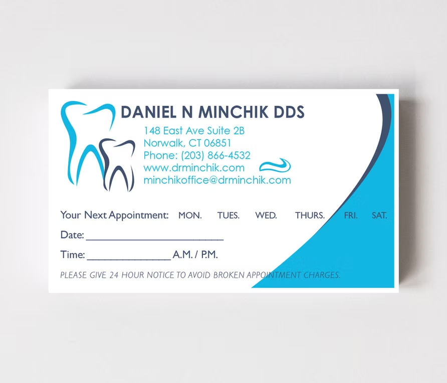 Appointment Card for Dental
