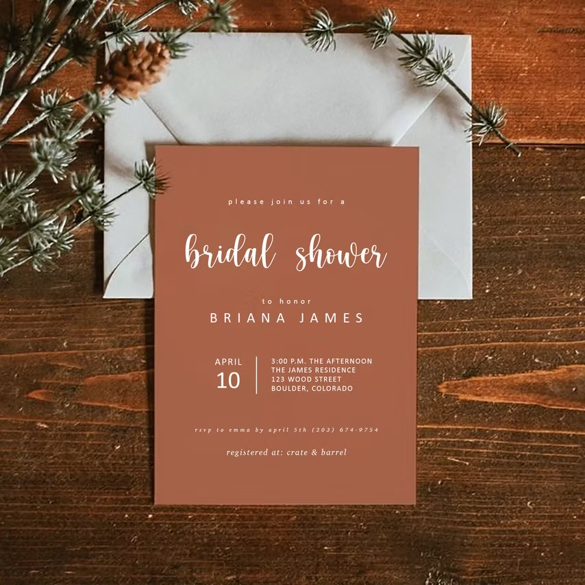 Bridal Shower Invite Card