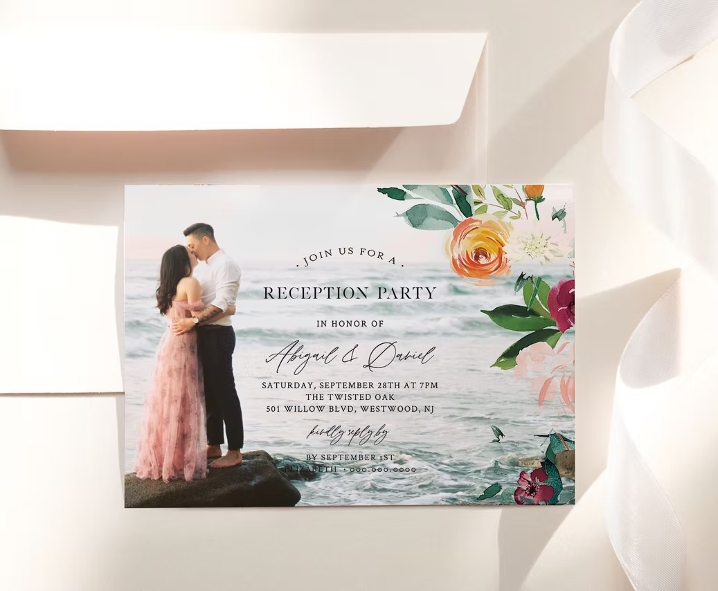 Reception Wedding Card